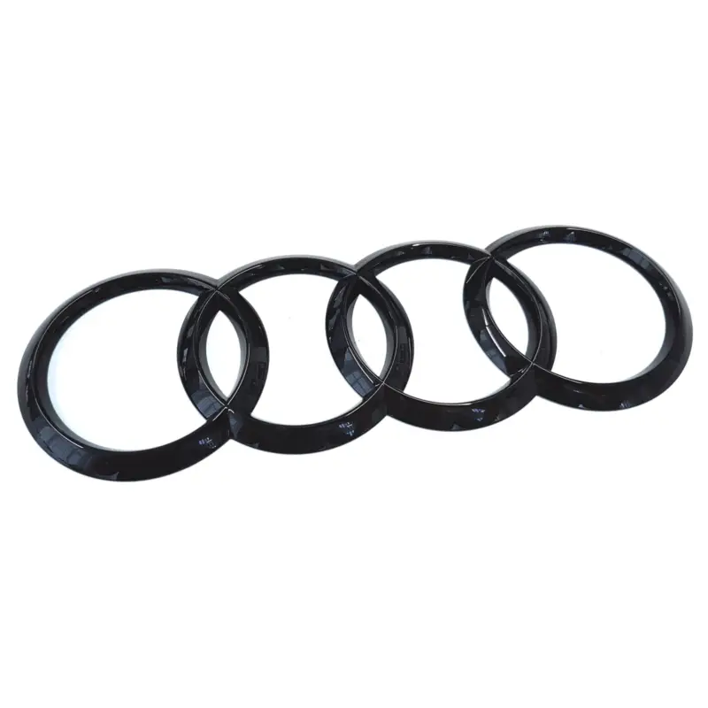 Zertifiziert Original Audi Ringe Emblem Logo Aufkleber Blackline Black Edition schwarz glänzend