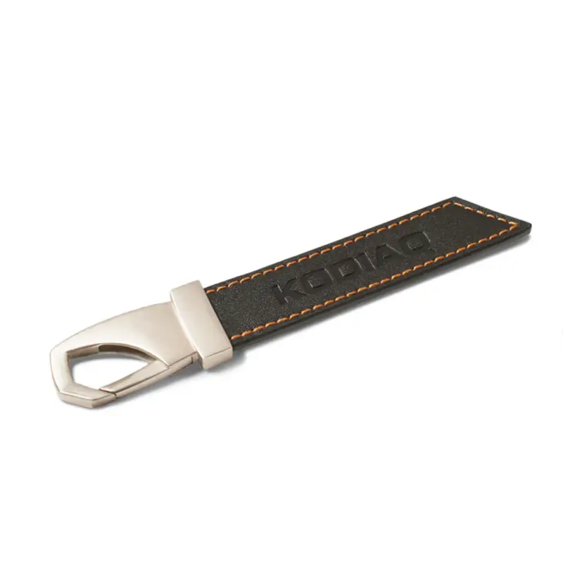 Direktkauf Original Skoda Kodiaq Leder Schlüsselanhänger Karabiner Schlüsselring Accessoires