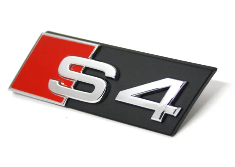Echt Schriftzug S4 Original Audi A4 8K Kühlergrill Emblem Tuning Zeichen Chrom