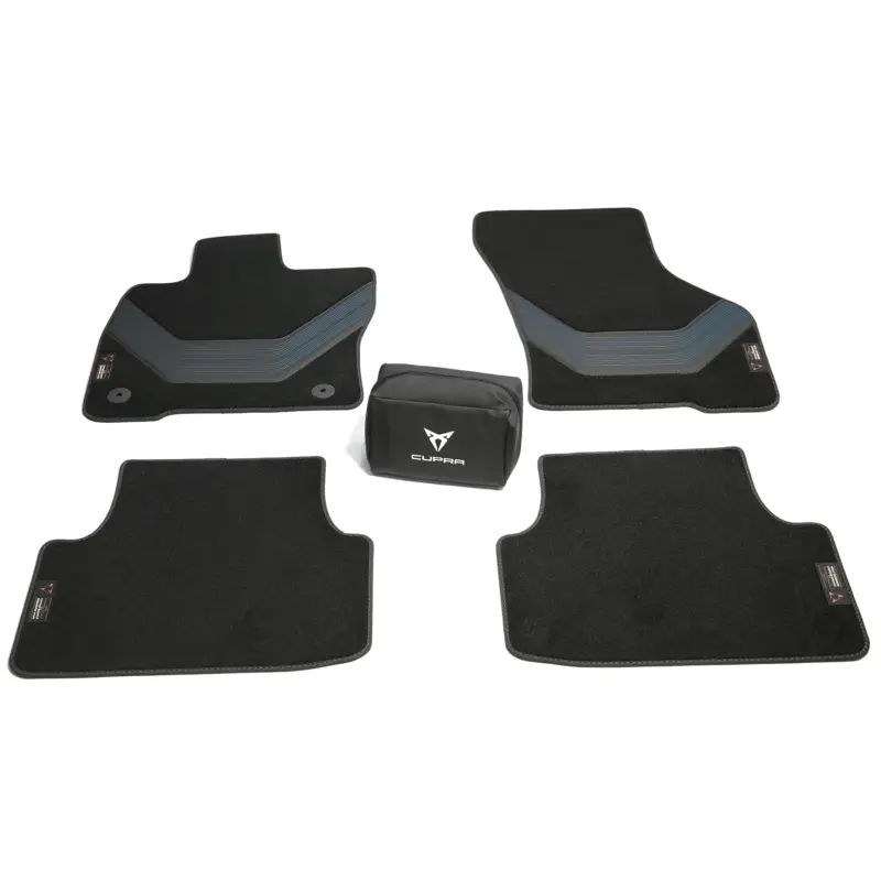 Expressversand Original CUPRA Premium Velours Fußmatten Textilfußmatten Sicherheits-Kit 5FG087700AF
