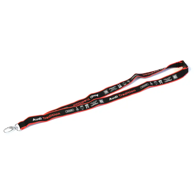 Bestpreis Audi Tradition Lanyard 3D-Druck Schlüsselband Umhängeband Schlüsselring schwarz/rot A8-8272