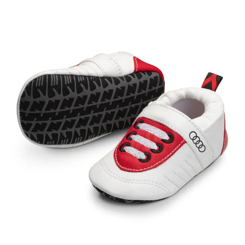 Original Audi Sport Baby Schühchen Rennfahrerschuh weiß/rot 3202300900 Saisonangebot