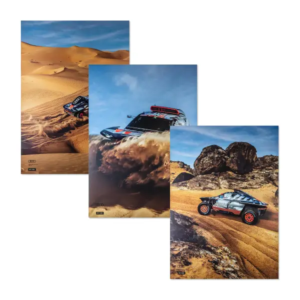 Audi Sport Poster-Set RS Q e-tron Rallye Dakar Motorsport 3292300200 Bestpreis