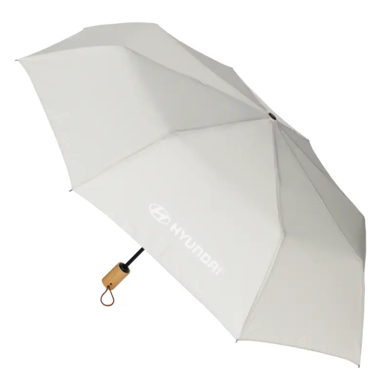 Original Hyundai Taschenschirm Regenschirm Schirm Logo Beige HMD00574 Direkt Vom Hersteller
