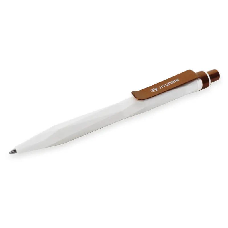 Original Hyundai Kugelschreiber Kuli Stift Pen weiß/kupfer HMD00541 Rabatt