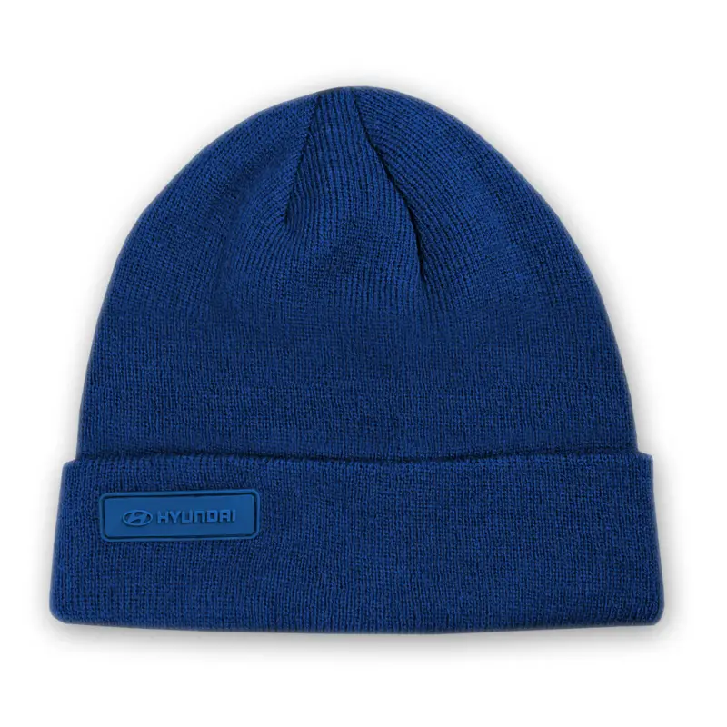 Original Hyundai Longbeanie Strickmütze Beanie Mütze blau HMD00572 Preisknaller
