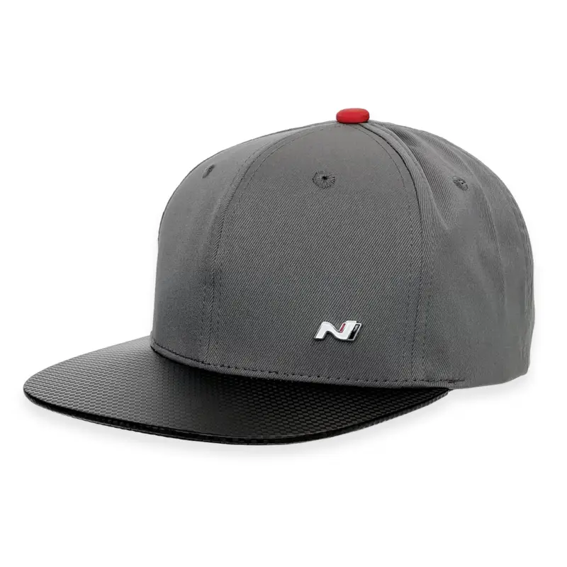 Beliebt Original Hyundai N Snapback Cap Kappe Mütze Basecap grau Carbonoptik HMD00583