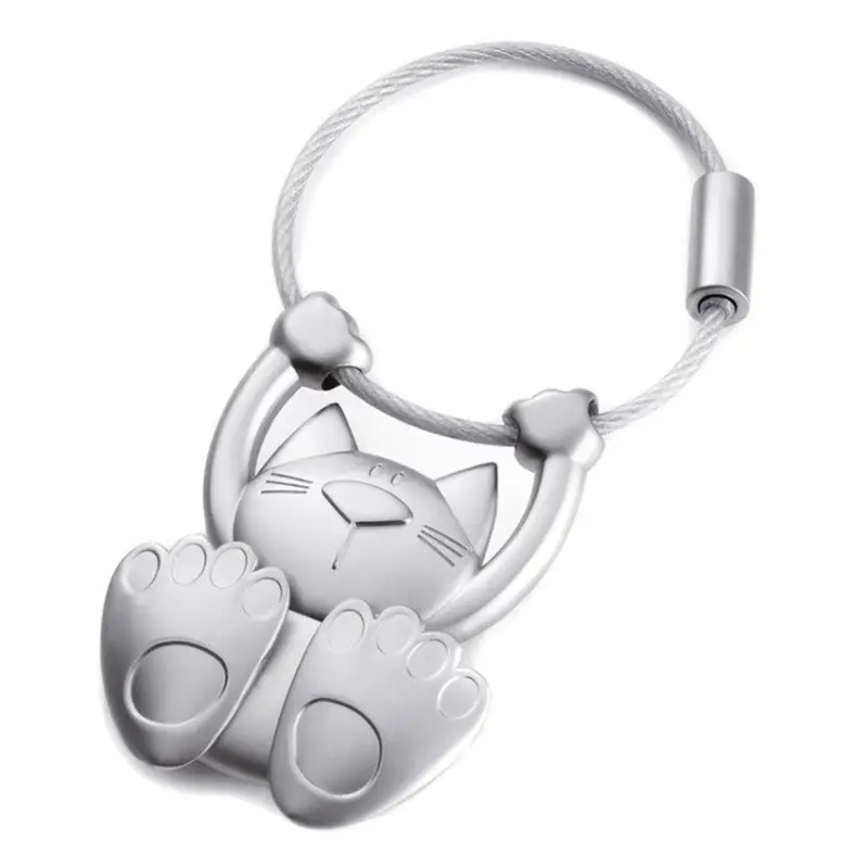 Direktkauf Schlüsselanhänger TABBY turnende Katze Anhänger Keyring Metallguss KR10-20