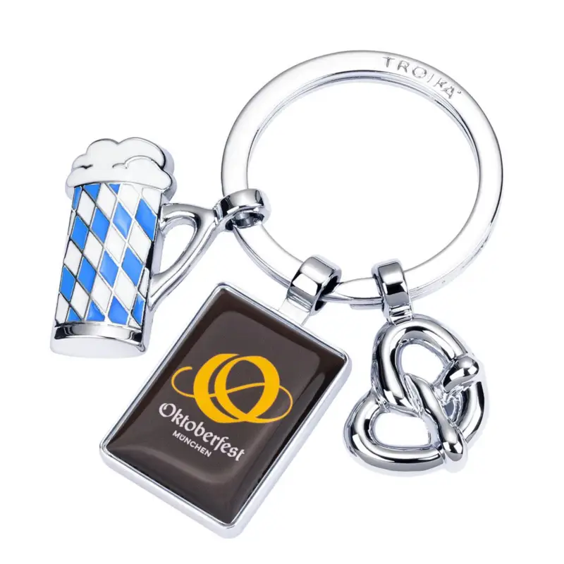 Schlüsselanhänger MAß & BREZN OKTOBERFEST Bierkrug Bretzel Keyring KYR25-A701 Top-Seller