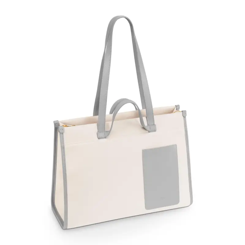 Preisreduziert Original Audi Shopper Tragetasche Damen Tasche Einkaufstasche Handtasche creme/grau 3152400100