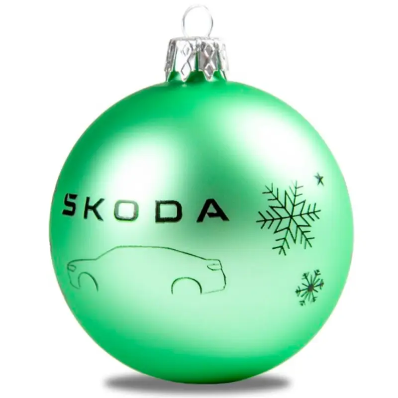 Original Skoda Weihnachtsbaumkugel Christbaumkugel Weihnachten grün 6U0087703DH Neuheit