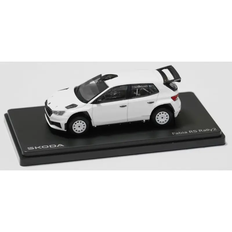 Preiswert Original Skoda Fabia RS Rally2 Modellauto Gravel Wheels 1:43 weiß Miniatur 6U0099300AC
